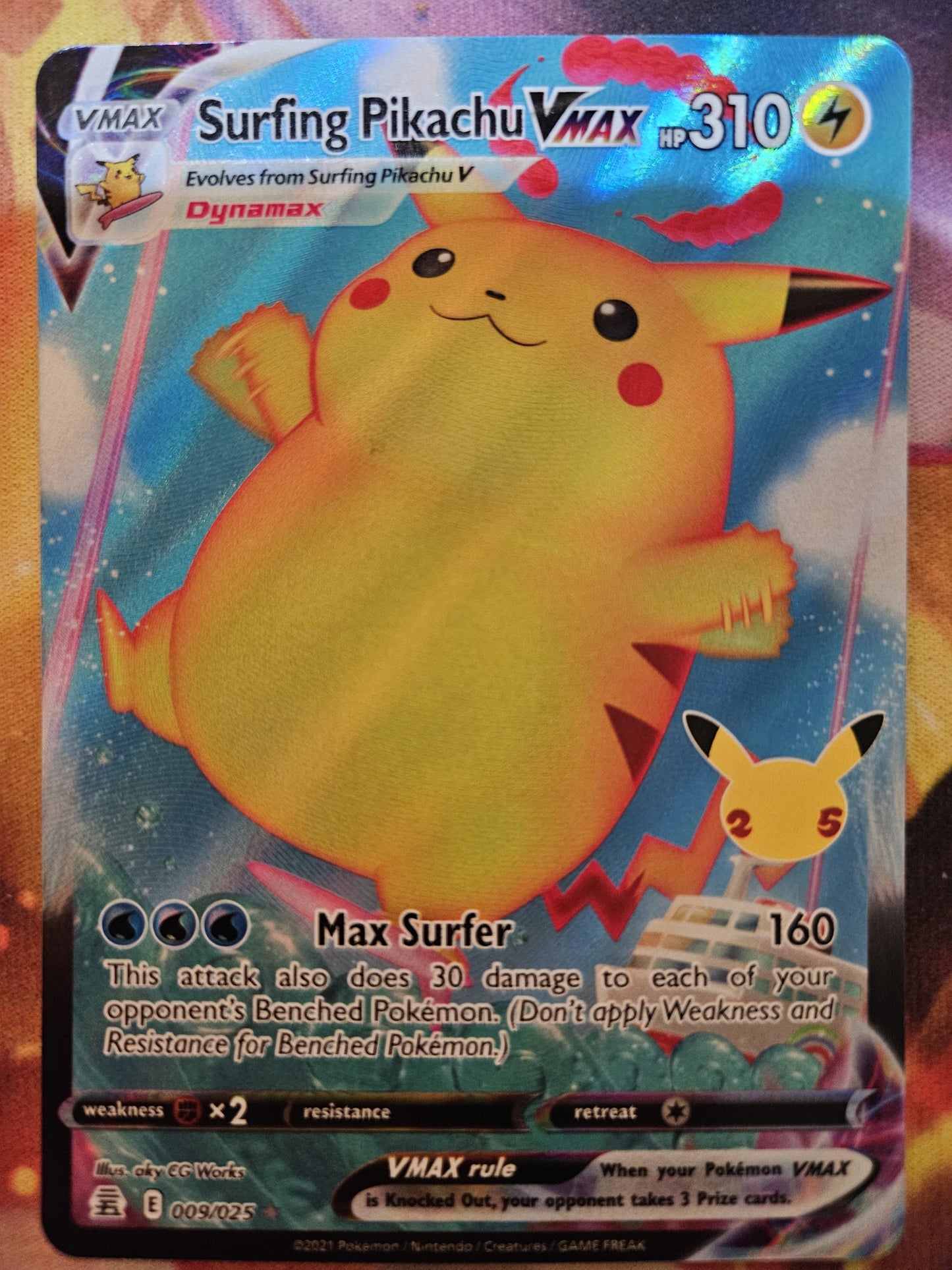 Surfing Pikachu Vmax 009/025