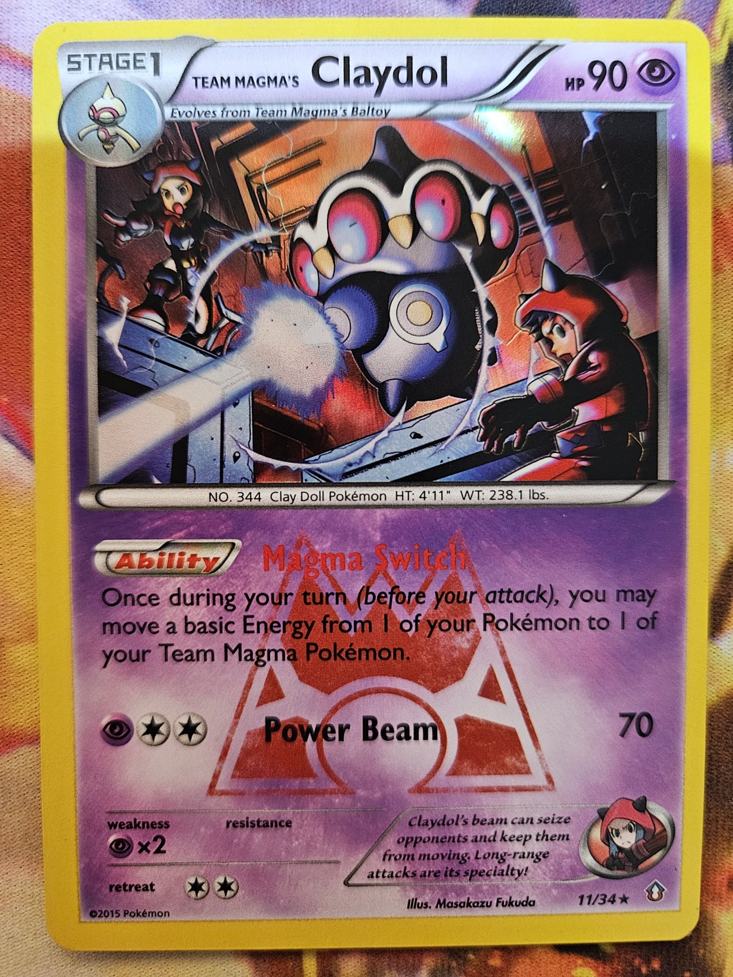 Team Magmas Claydol 011/034