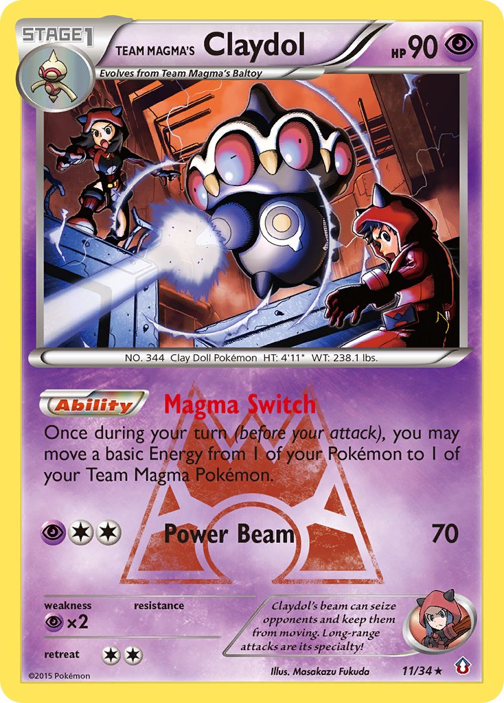 Team Magmas Claydol 011/034