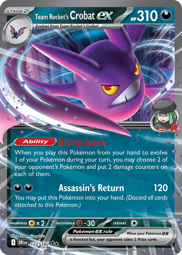 Team Rockets Crobat EX 122/182