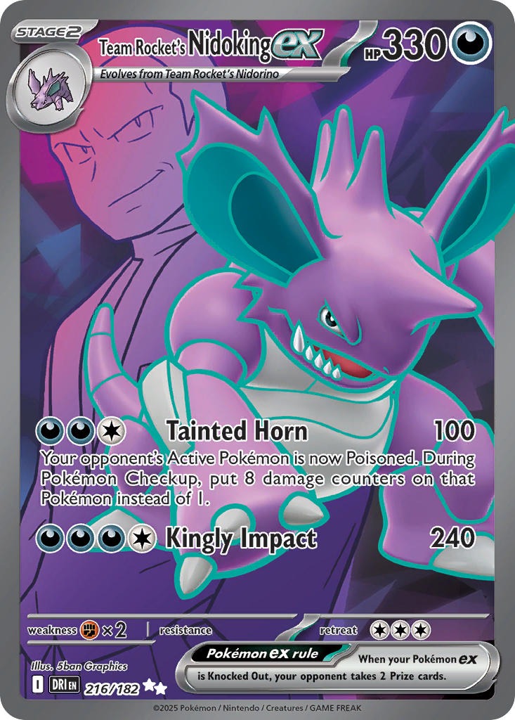 Team Rockets Nidoking EX 216/182