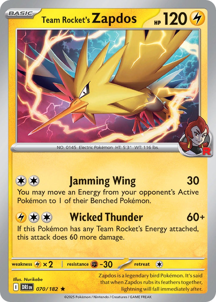 Team Rockets Zapdos 070/182