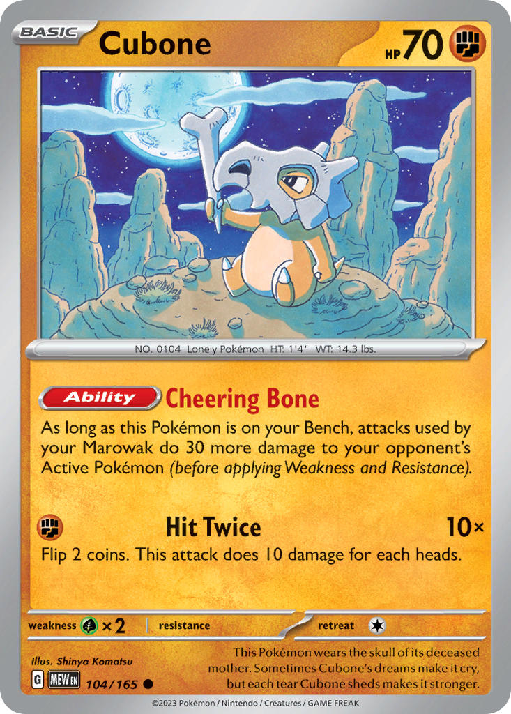 Cubone 104/165