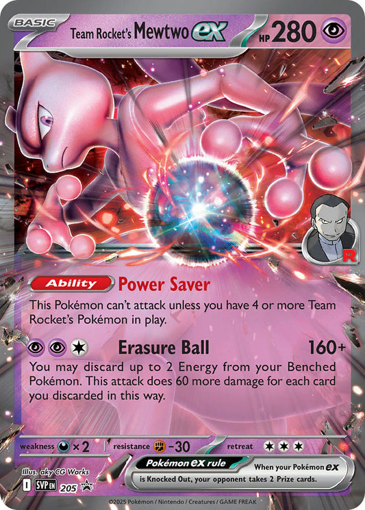 Team Rocket's Mewtwo EX SVP 205