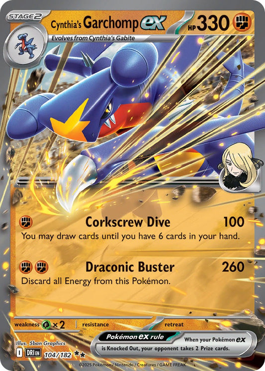 Cynthias Garchomp EX 104/182