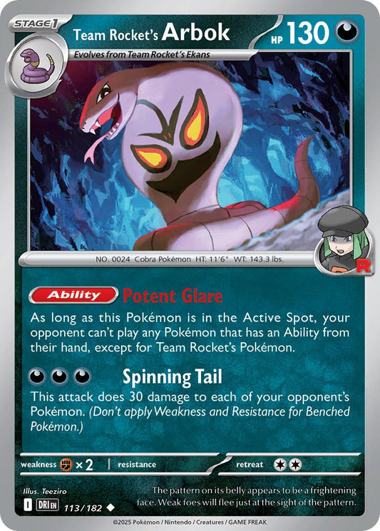 Team Rockets Arbok 113/182