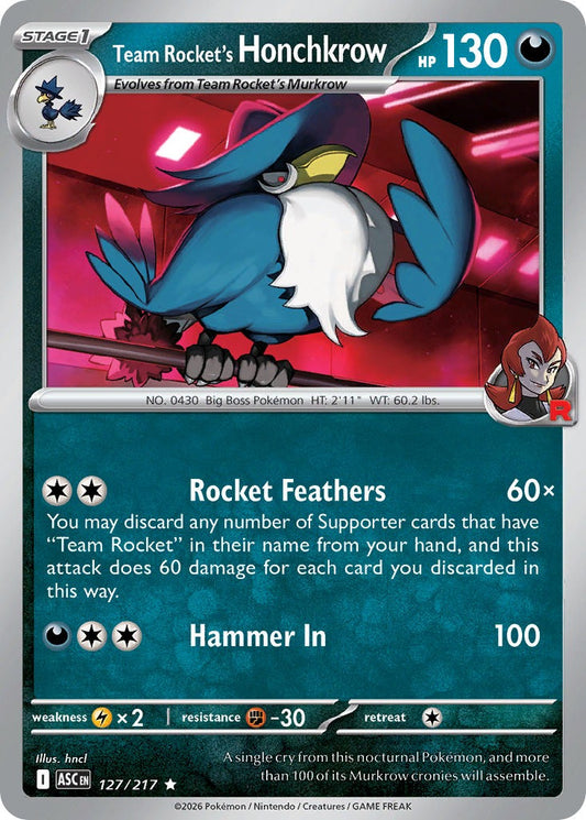 Team Rockets Honchkrow 127/217