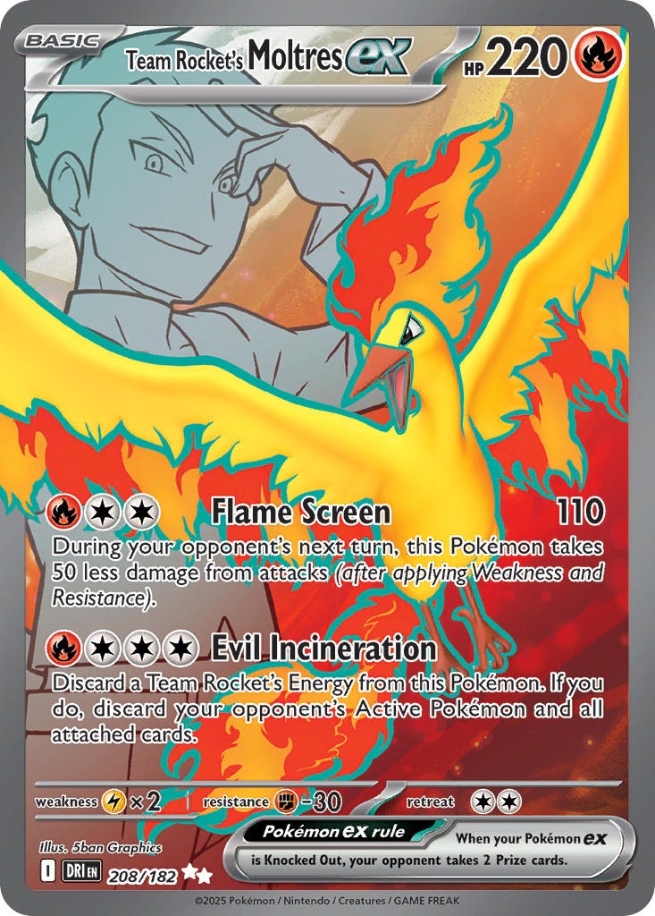 Team Rockets Moltres EX 208/182