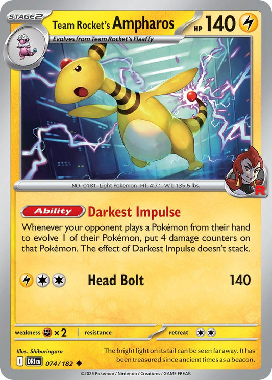 Team Rockets Ampharos 074/182