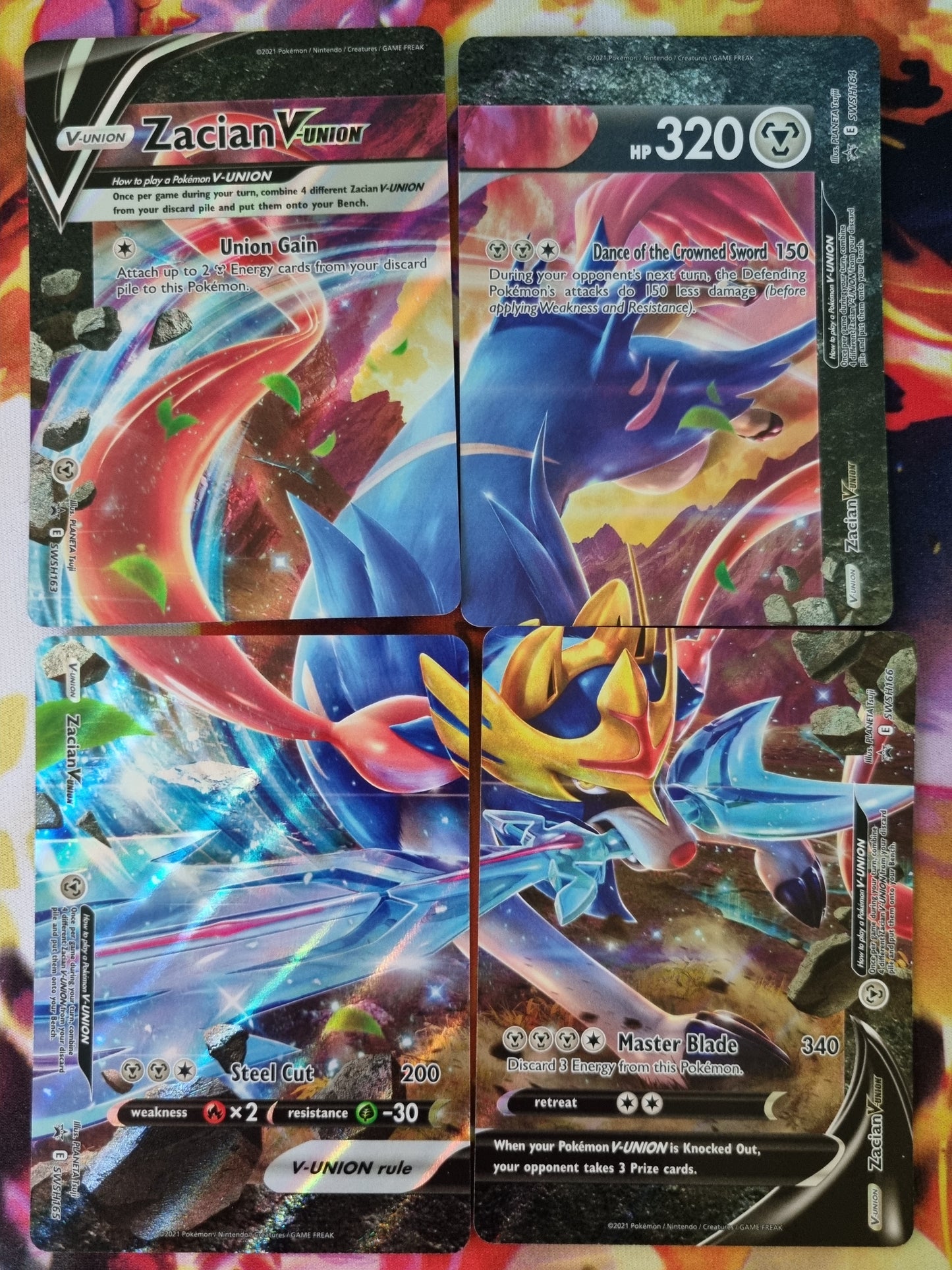 Zacian V Union set of 4