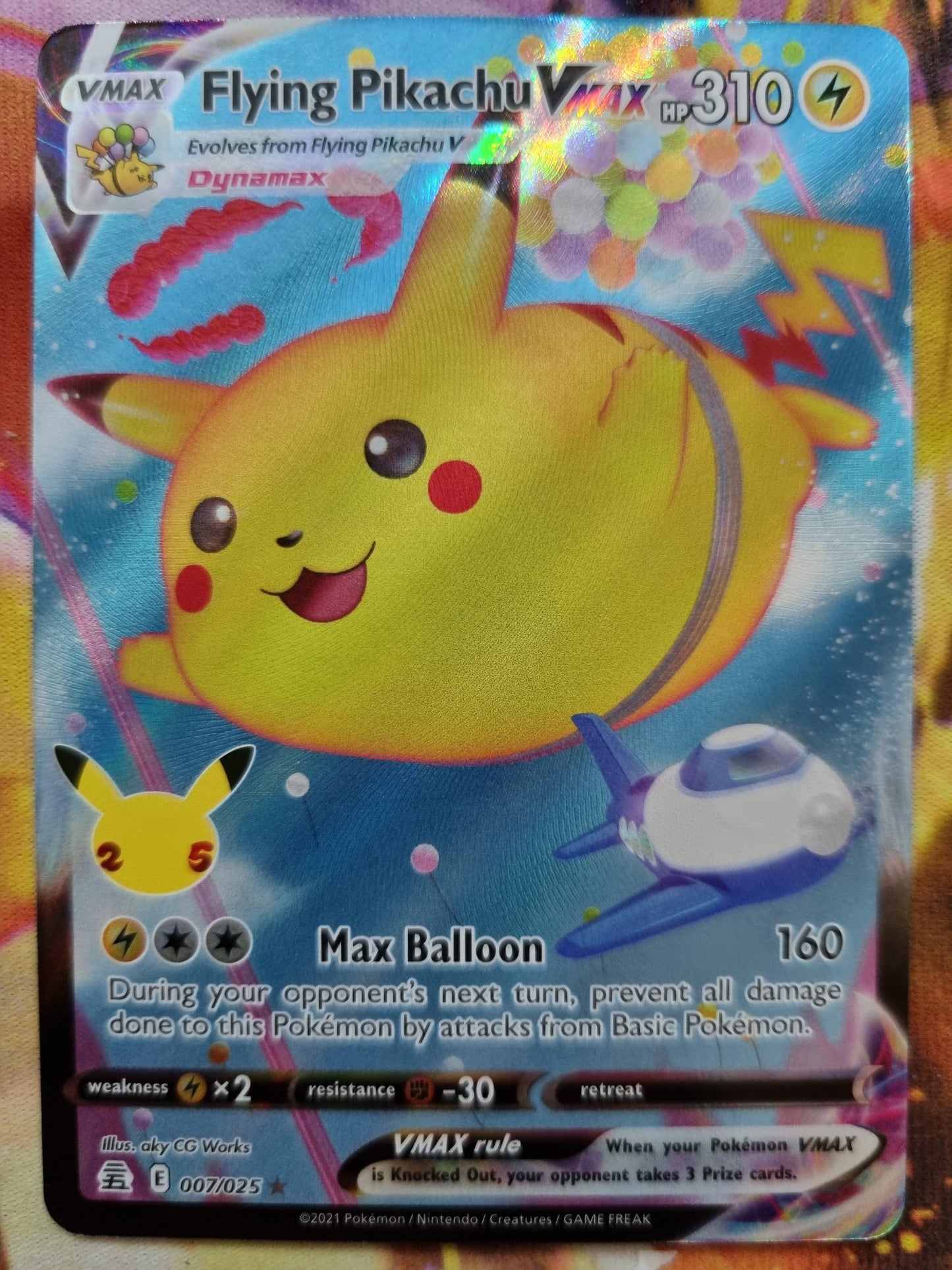 Flying Pikachu Vmax 007/025