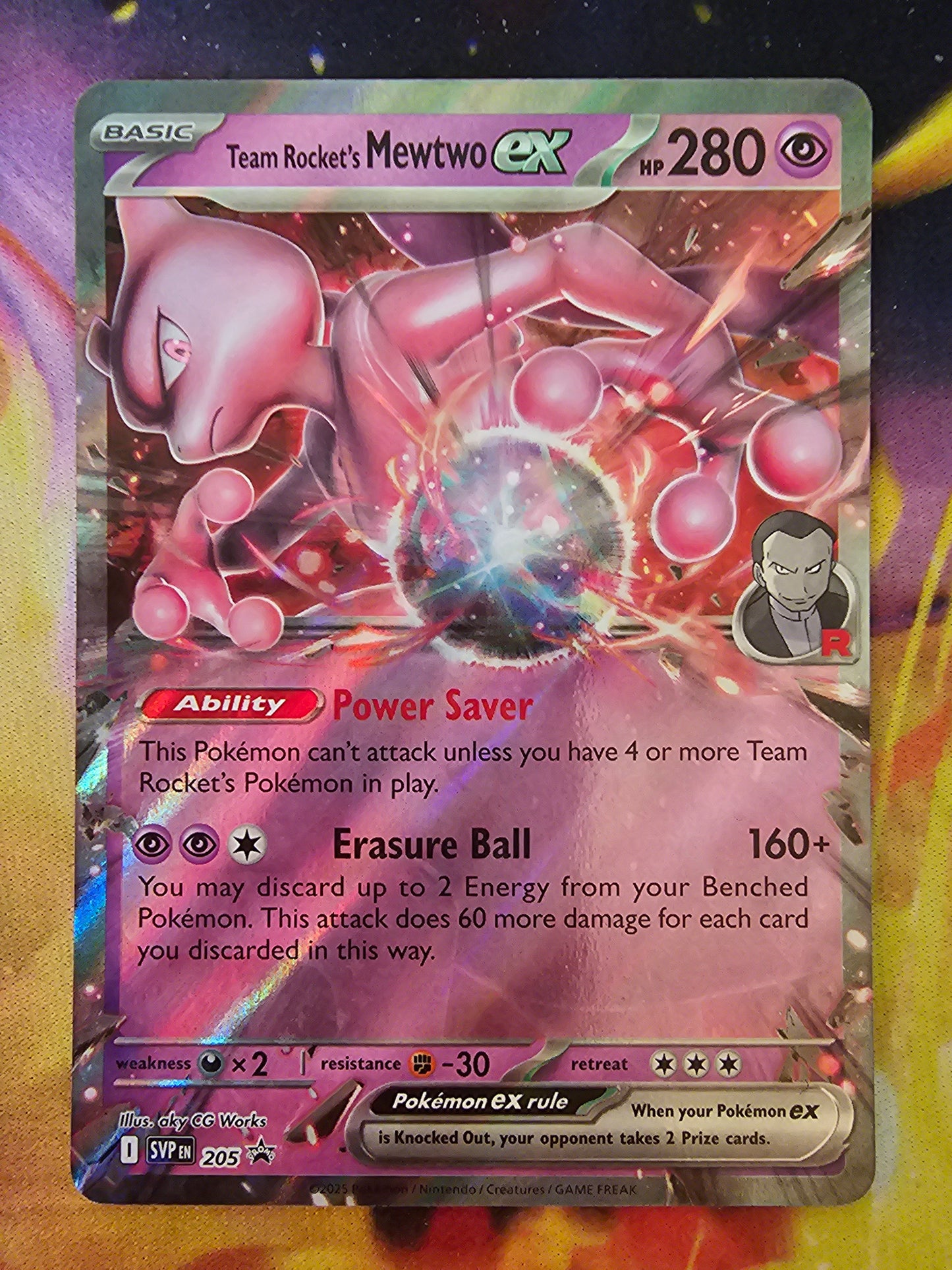 Team Rocket's Mewtwo EX SVP 205