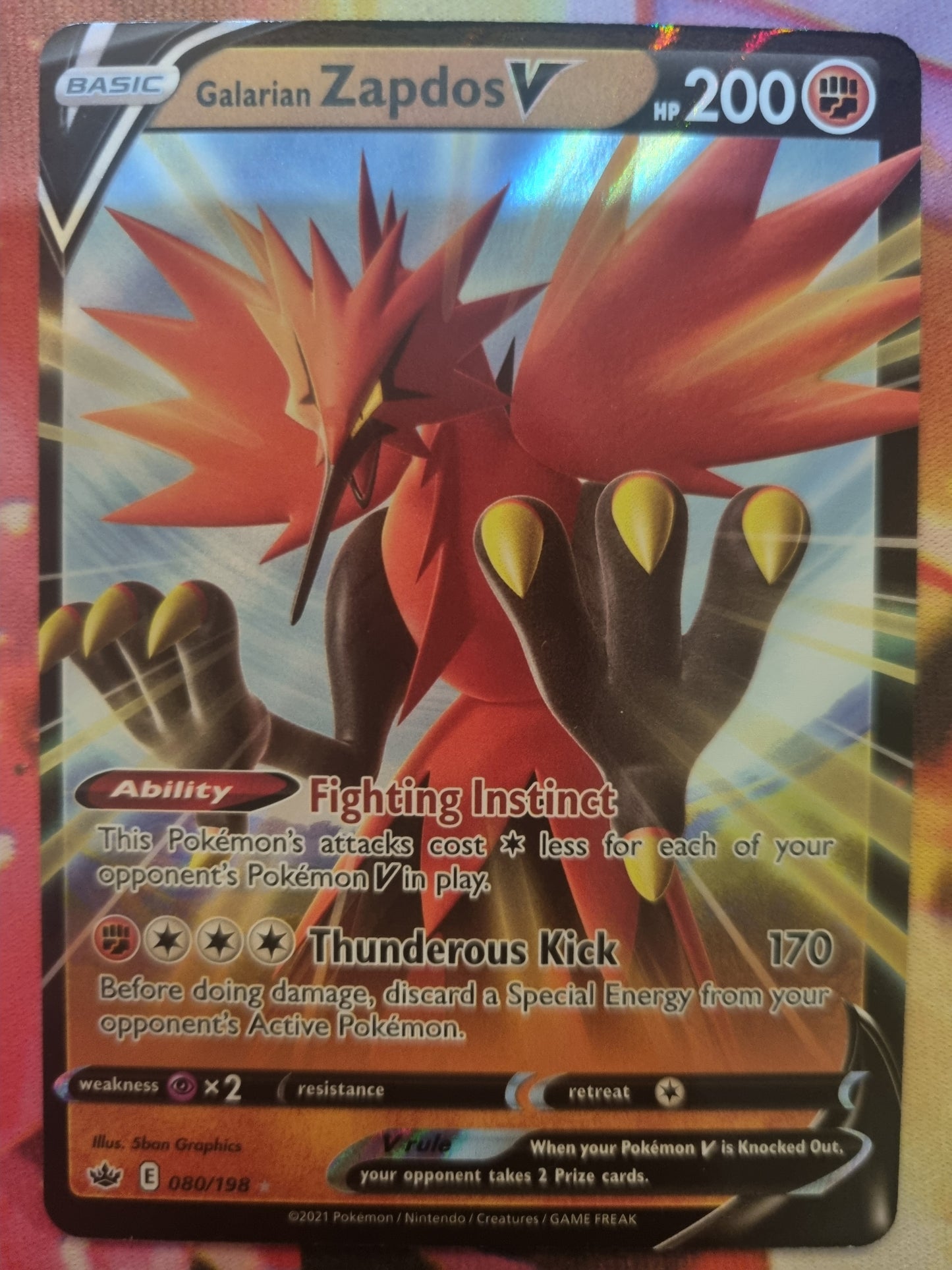 Galarian Zapdos V 080/198