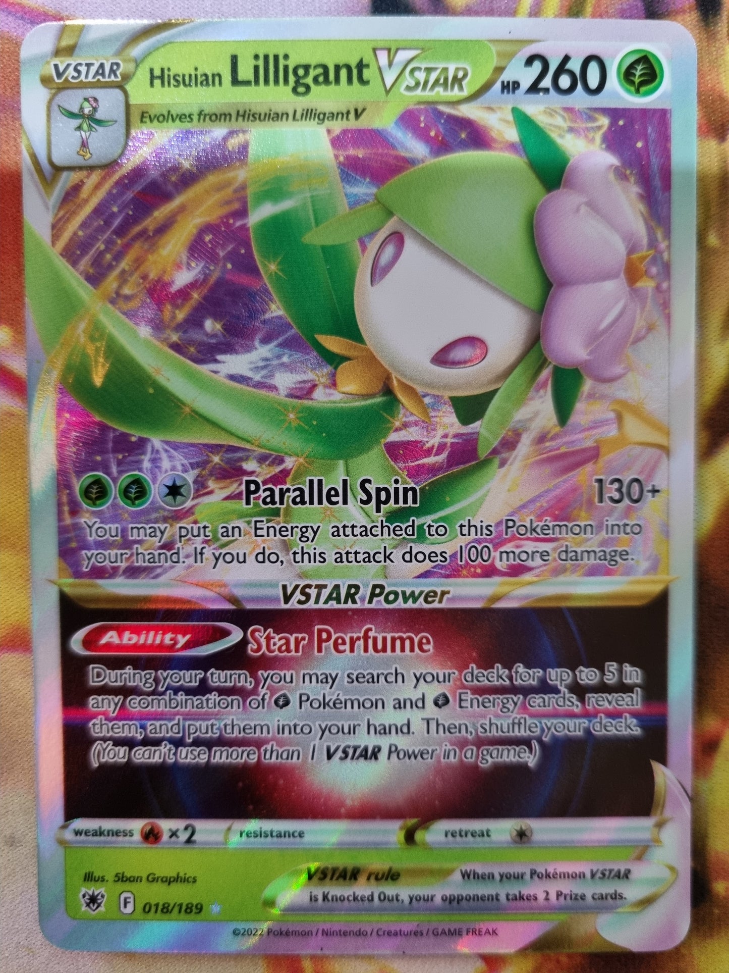 Hisuian Lilligant Vstar 018/189
