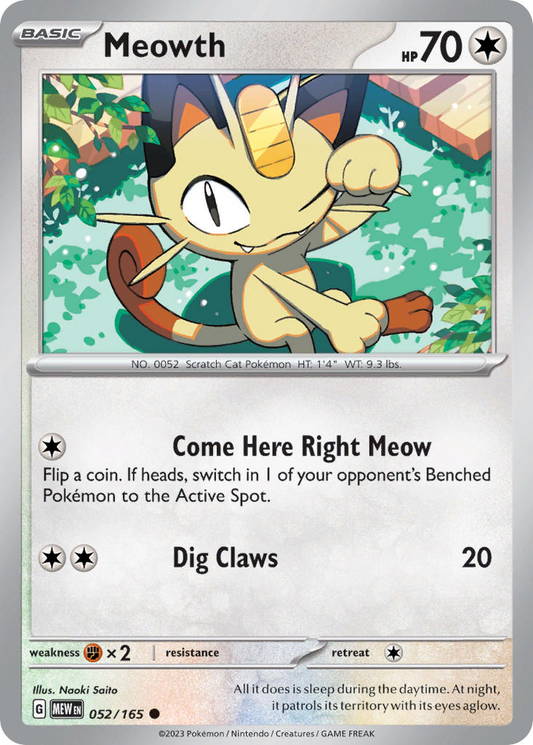 Meowth 052/165