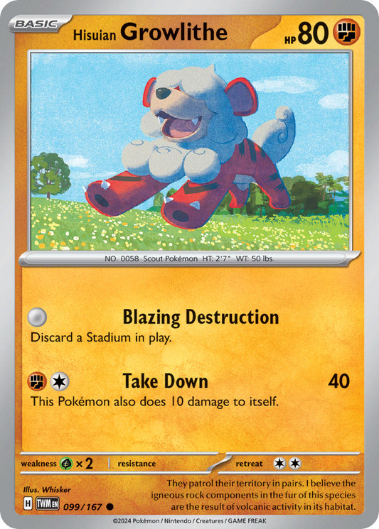 Hisuian Growlithe 099/167